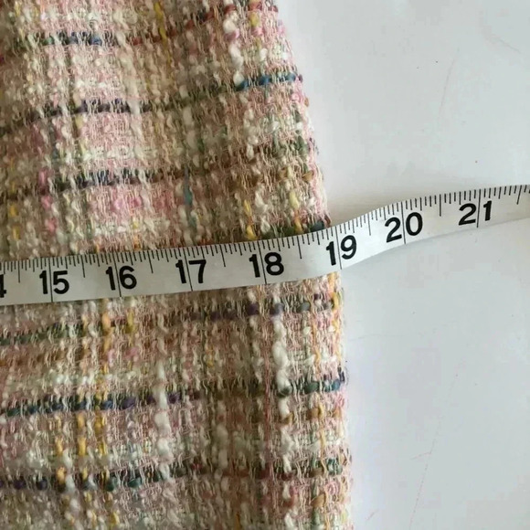Kasper Petite pink/ivory tweed pencil zipper back skirt size 6 petite - Picture 8 of 11